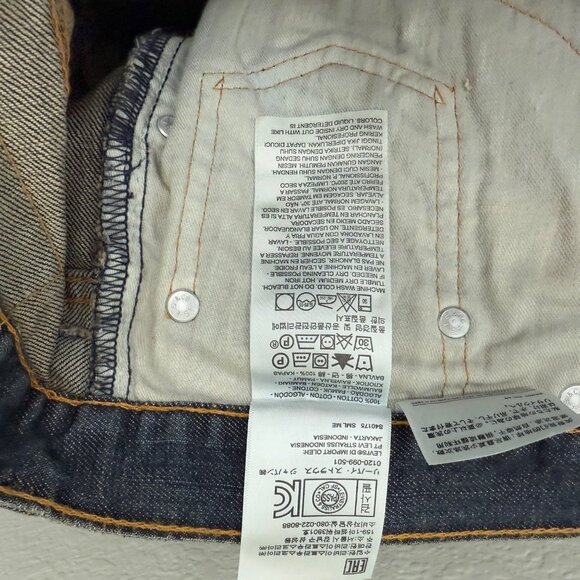 Levis 550 Relaxed Fit Tapered Leg Distressed Denim Blue Jeans Mens sz 44x29 NEW - Picture 4 of 6